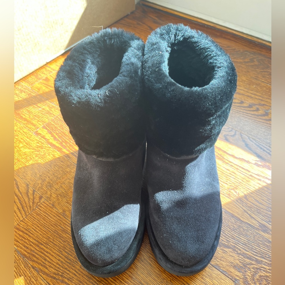 Louis Vuitton Black Fur-Trimmed Winter Boots